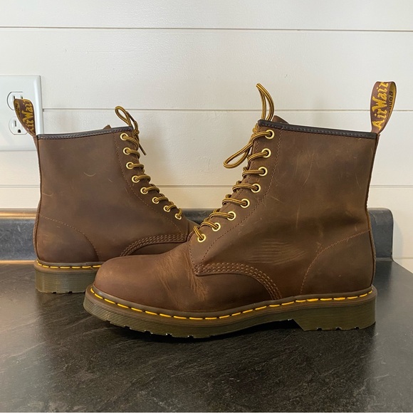 Dr. Martens 1460 Crazy Horse Boot, Brown, Men’s Size 11 - Picture 4 of 12